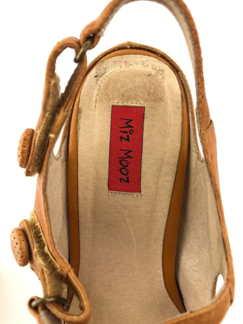 Miz Mooz Jillian Tan Leather Medium Heel Pumps 7.5